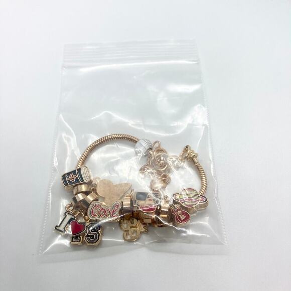 Taylor Swift 1989 Gold Tone Snake Style Charm Bracelet - Picture 9 of 9